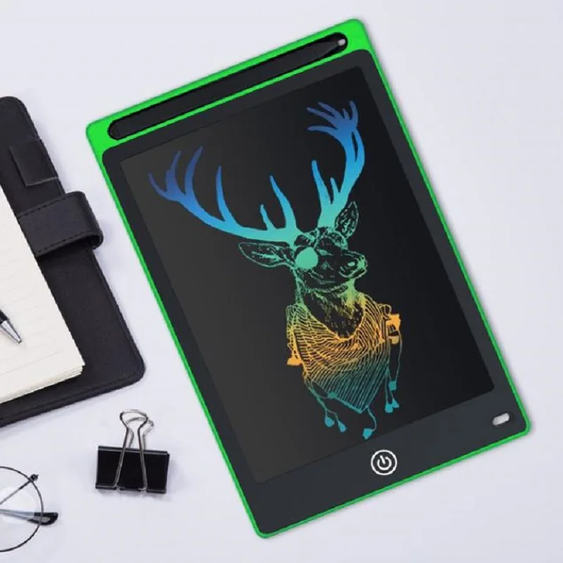 lcd writing tablet 12 inch tablet LCD screen light energy digital doodle pad erase button kids drawing board