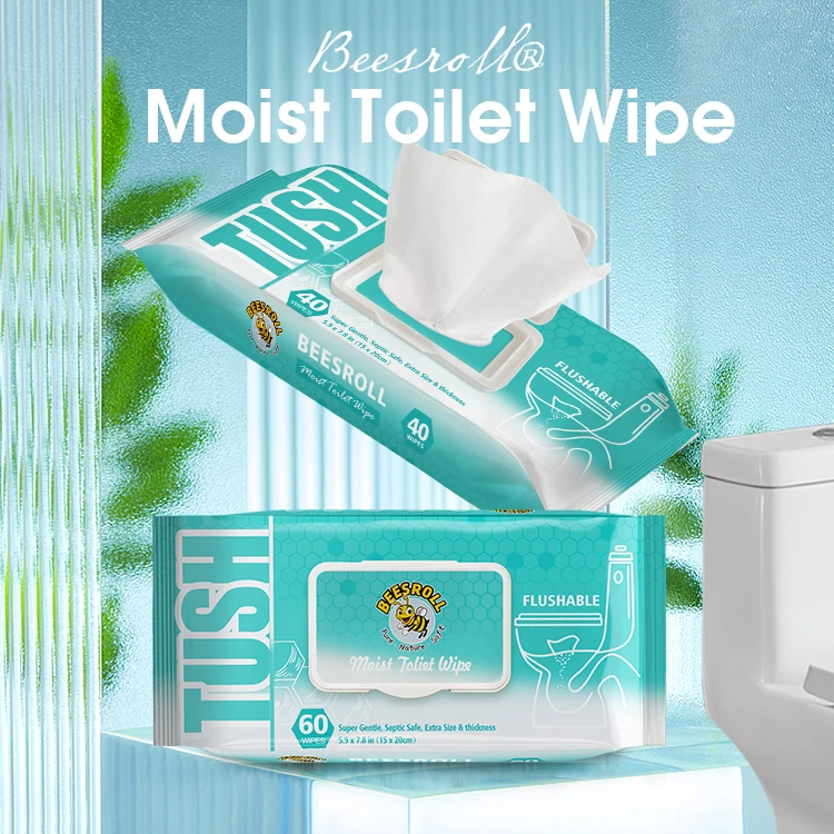 Daily Use flushable wipes 100% biodegradable,Personal Care Hygiene organic toilet paper For Adults