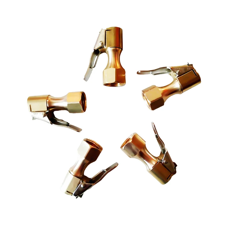 Factory Brass Air Chuck Tire Chuck Heavy Duty Lock On Tire Inflator Chuck With Clip