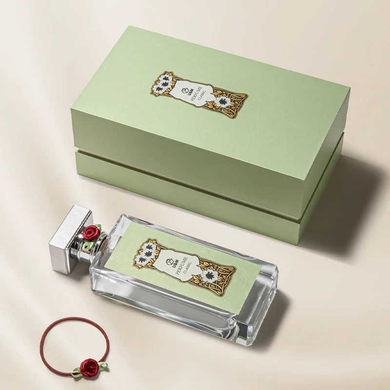 Custom Luxury Elegant 100ml Empty Spray Glass Perfume Bottle Packaging with Box