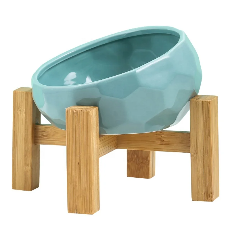 Rounded Cat Bowl Personalised Elevated Dog Food Sustainable Ceramic Pet with