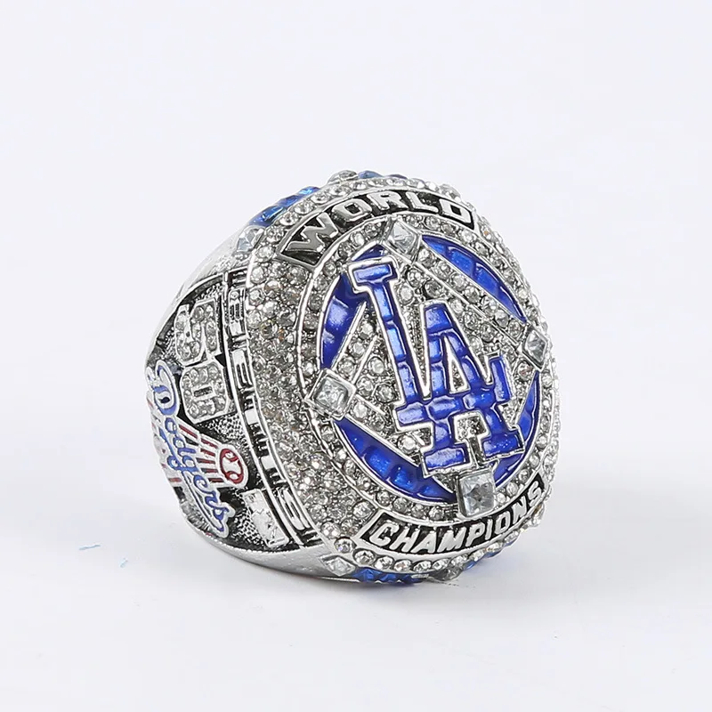 League Baseball Championship Ring Engravable Metal Diamond Series Los Angeles Dodgers Ring For Gift
