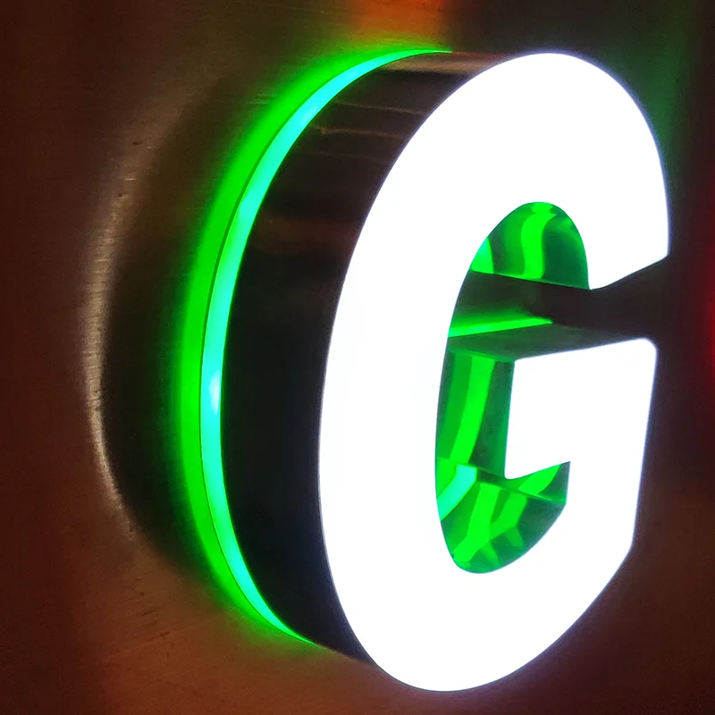 Customized Luxury Blue Light 3D LED Advertising Board Acrylic Business Logo Sign Home Park Malls DC AC Frontlit Backlit Channel