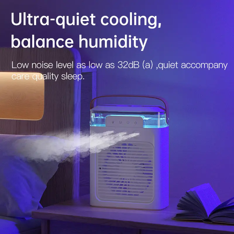 Portable Air Conditioner Cooling Fan Evaporative Mini Air Conditioner Mini Ventilador 3Speed Portable Air Conditioner