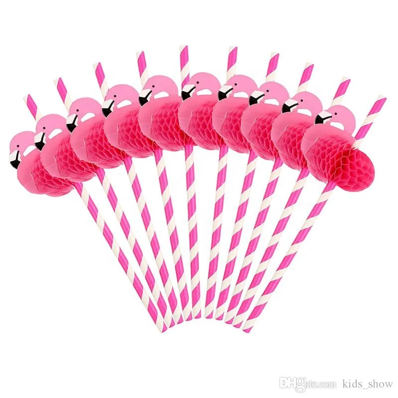 Decorative Topper Wedding Party Disposable Striped Paper Straws Straw Creative Birthday