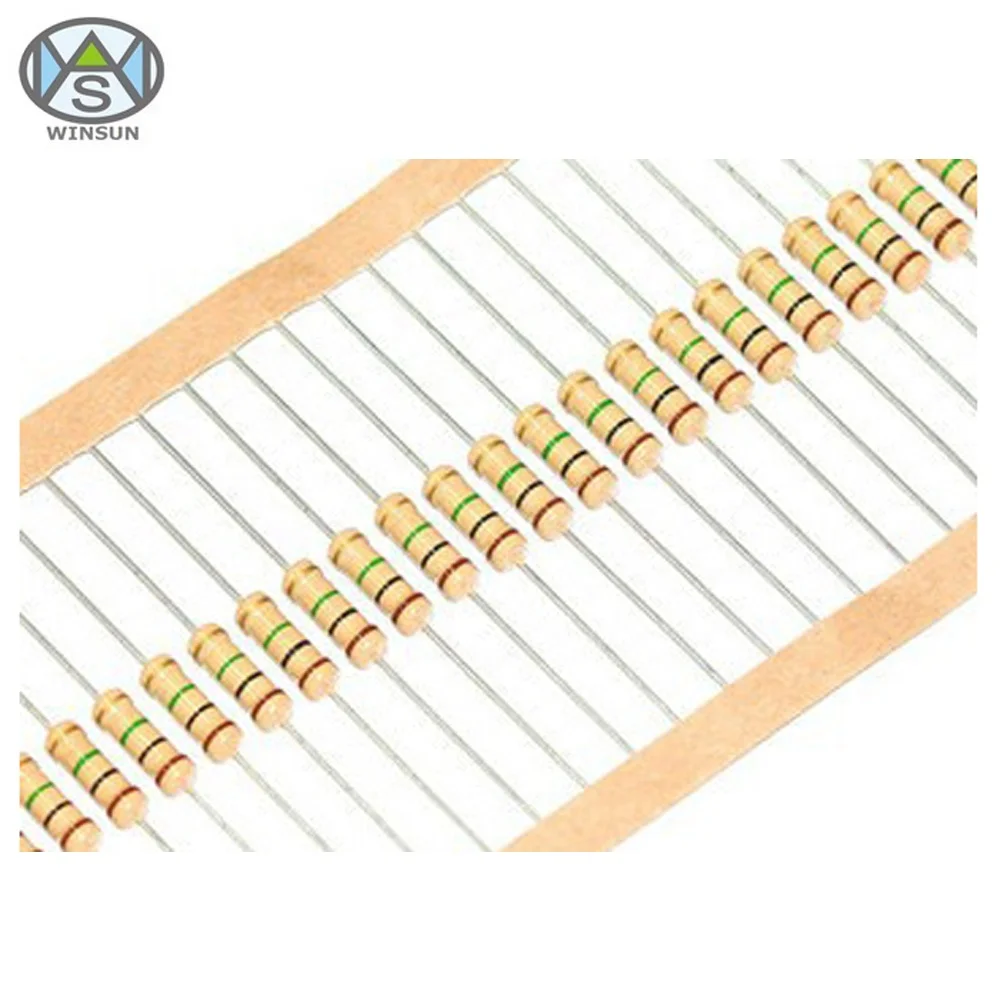 1/8W 1/4W 1/2W 1W 2W 3W 5W Fixed Carbon Film Resistor For Filters