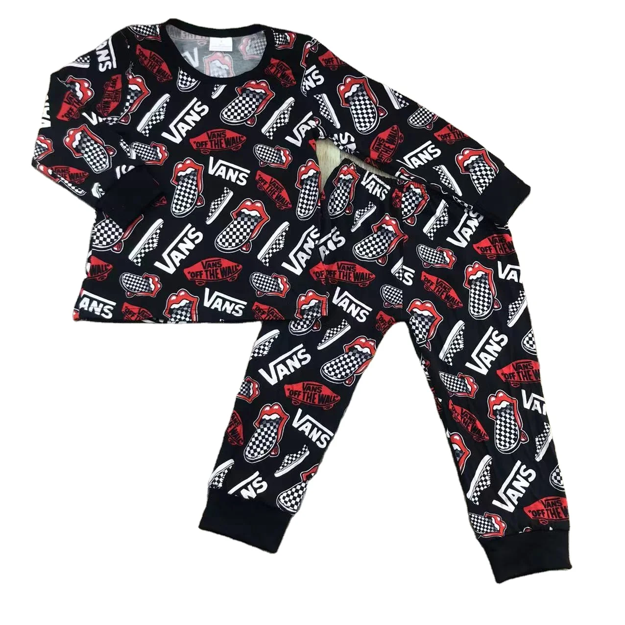 Bamboo Spring Hot Sale Baby clothes Kids pullover Sweatpants Letter printed pajamas 2 PCS cotton Tracksuits Clothing Sets