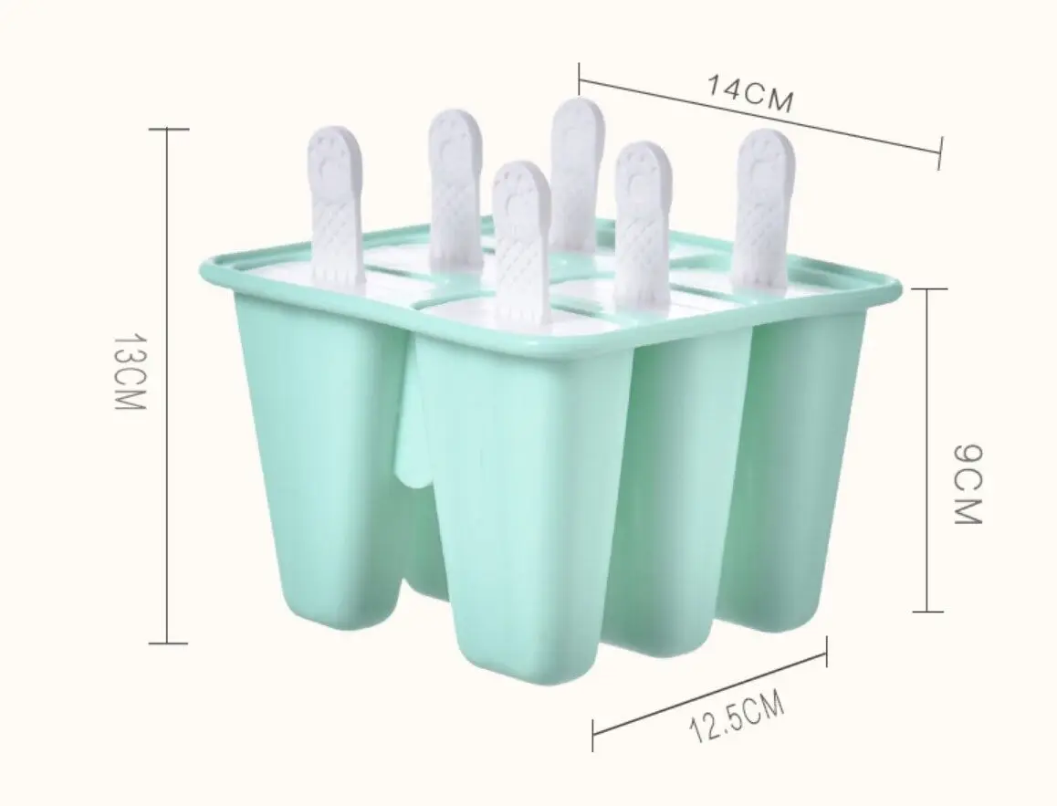 Popsicle Molds 6 Cavity Silicone Ice Pop Molds BPA Free Popsicle Mold Reusable Easy Release Ice Pop Maker