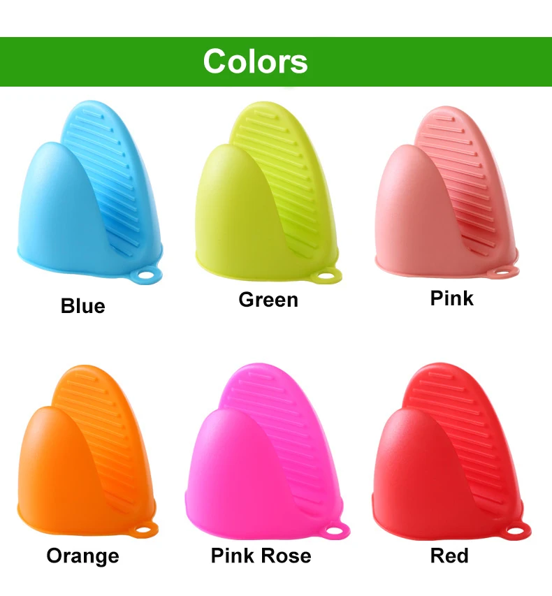 Custom Logo Heat Resistant Kitchen Oven Mitts Microwave Silicone Rubber Baking Gloves