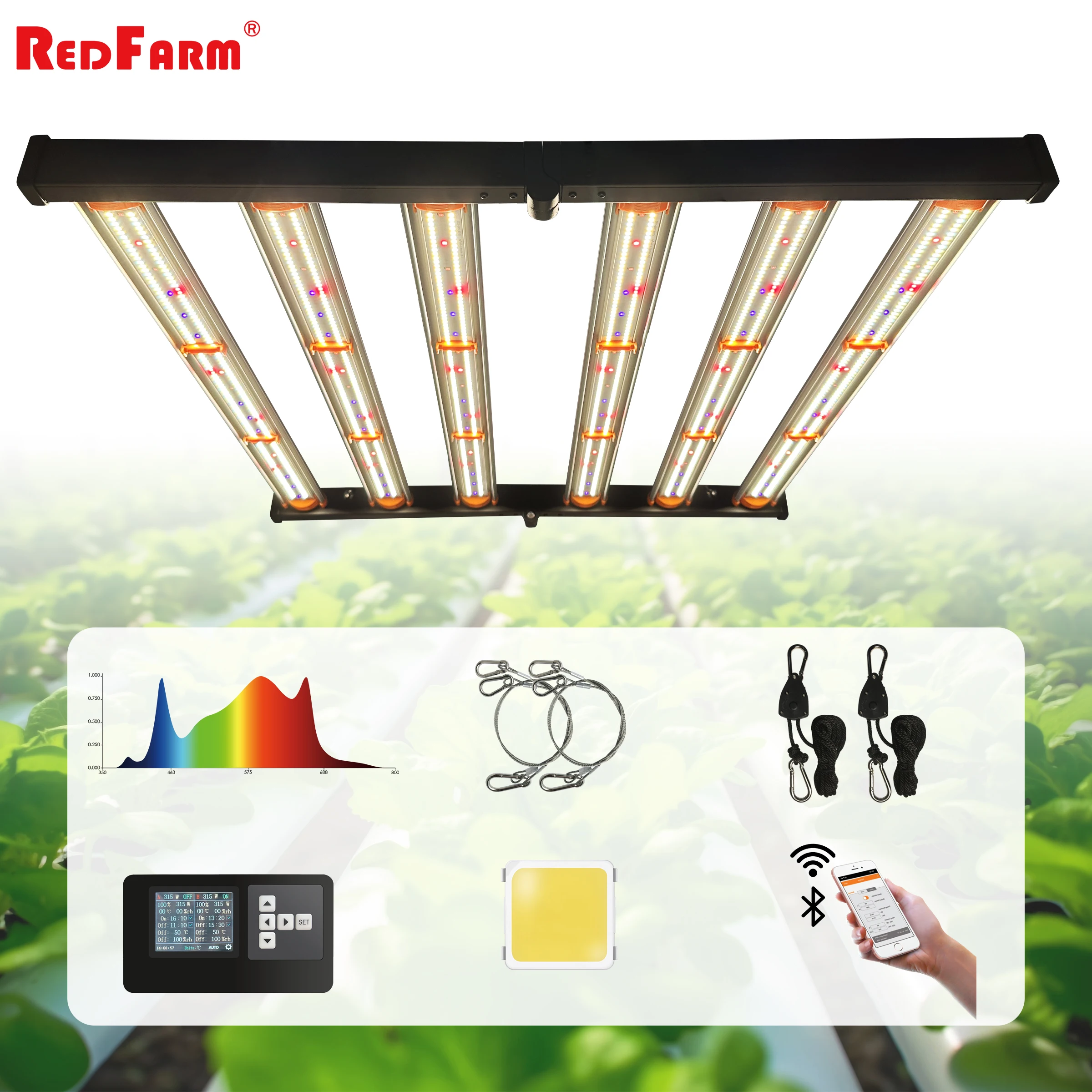Redfarm light free shipping led grow light indoor led grow for indoor plants 480 watt lm301h evo bar led grow light