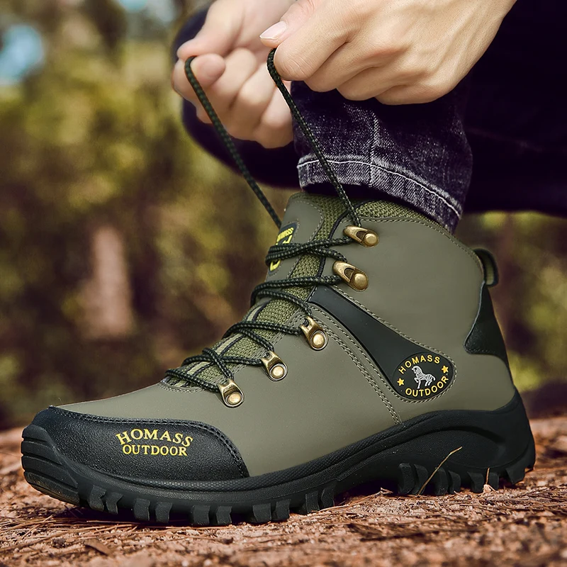 High Top Mountain Climbing Sneakers Hiking Shoes Men Outdoor Boots Waterproof Winter Hunting Boots For Men Trainers