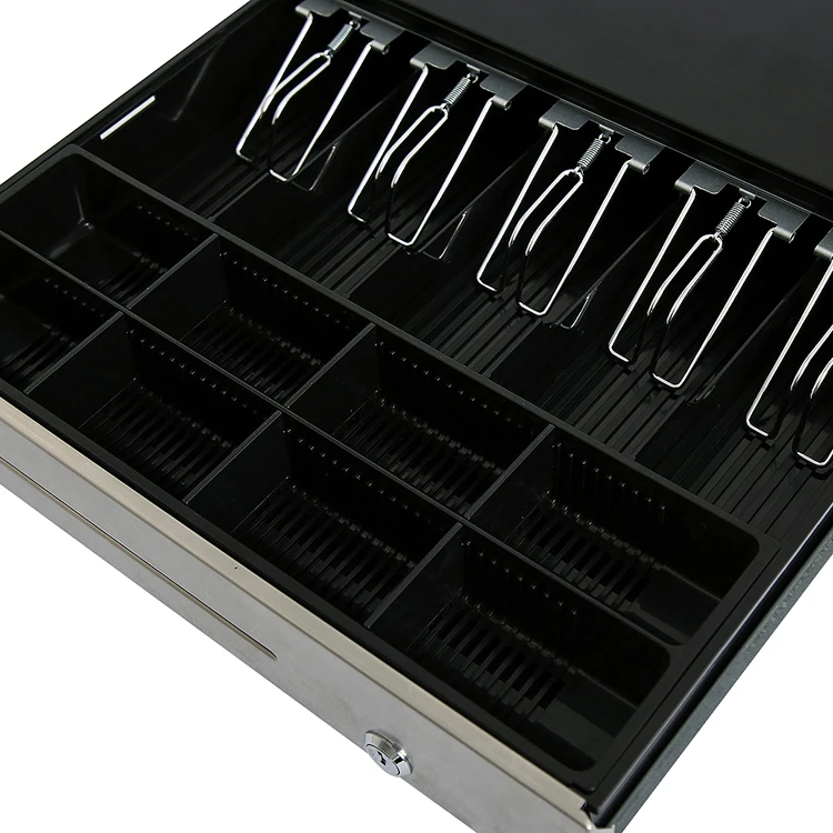 High Quality Black Top selling Cash drawer for POS terminal with 4 bill 5 bill Mini cash drawer with RJ11