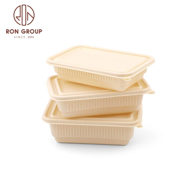 Biodegradable Eco Friendly Food Grade 3 Compartment Custom Logo Meal Corn Starch Containers packaging Disposable Lunch Box