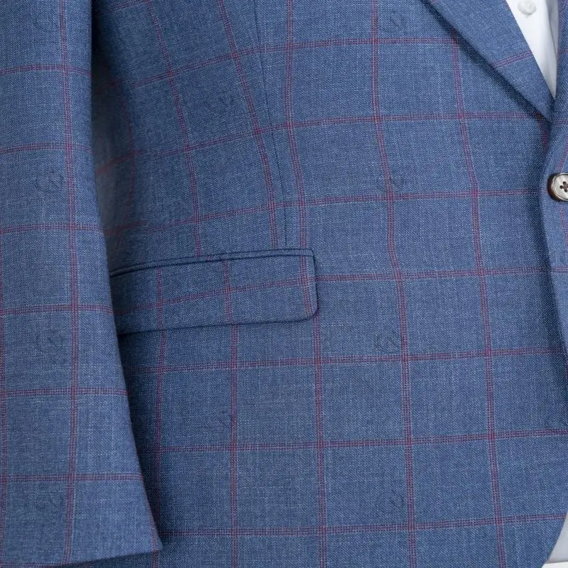 Factory Hot Sales Luxury Custom Blue Slim Fit Casual mens suits 3 piece slim fit