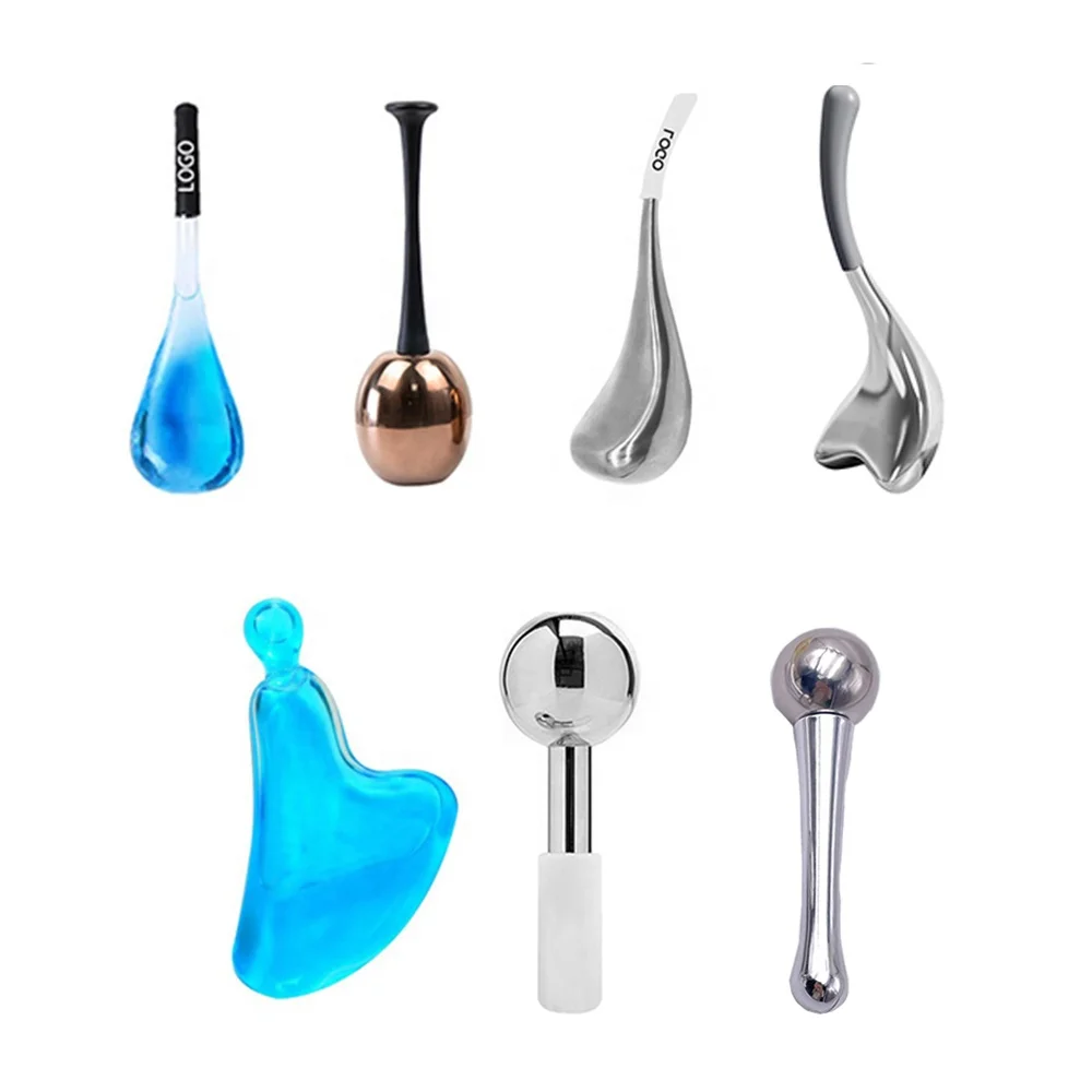 Розовый, синий, зеленый, белый, 2022, новый дизайн, фирменная торговая марка, ролик для лица с ледяным шариком, желтый ролик для ледяного шарика для лица, набор для ледяного шарика для лица