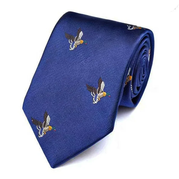 8CM New design mens italian brands black royal blue embroidered animal bird floral neck tie bow ties for men business