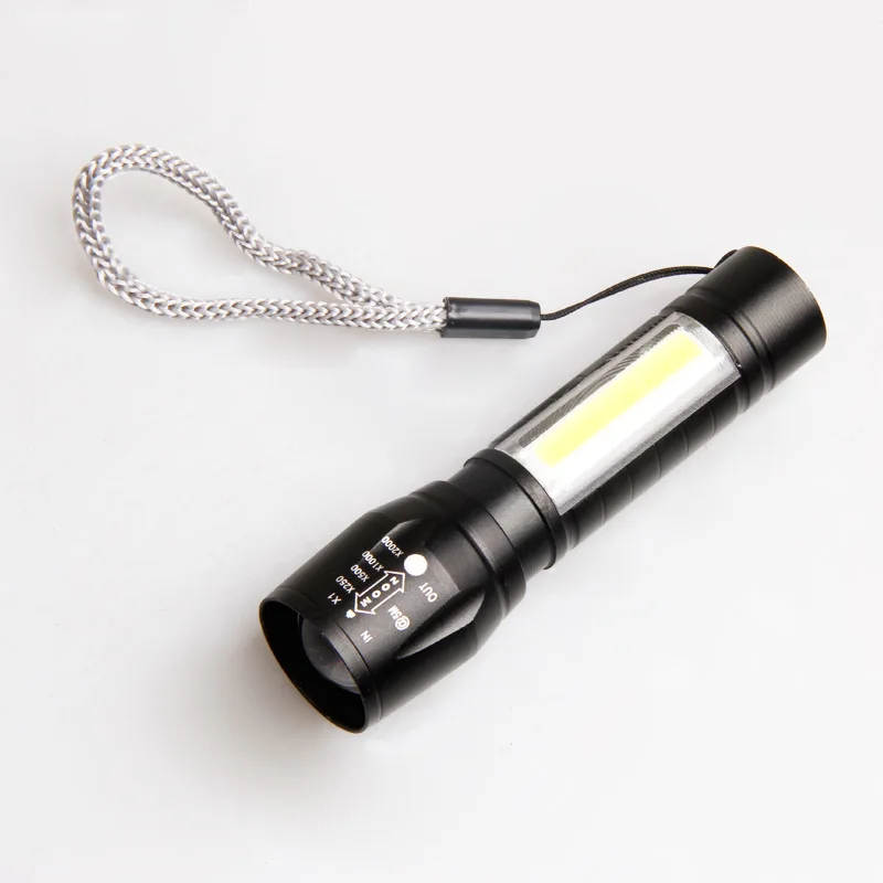 Customized High Power Waterproof Zoomable Mini Torch sk68 14500/AA Powered Q5 Tactical Mini Led Flashlight