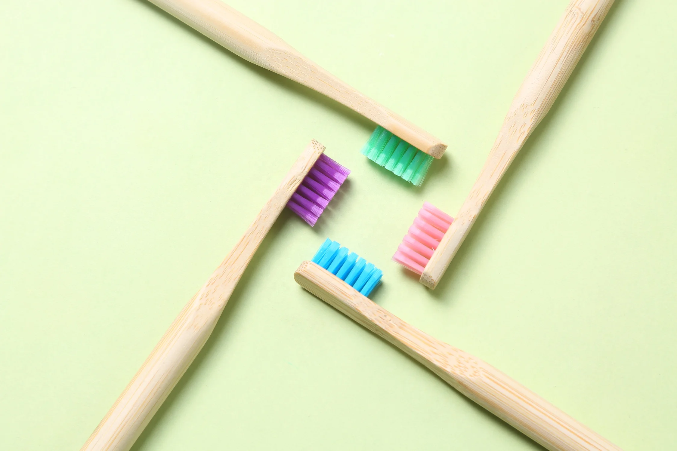 Eco Friendly Kids Bamboo Toothbrushes Children Natural Bamboo Kids Brush Clean Ur Teeth Customized Logo Acceptable Round Shape