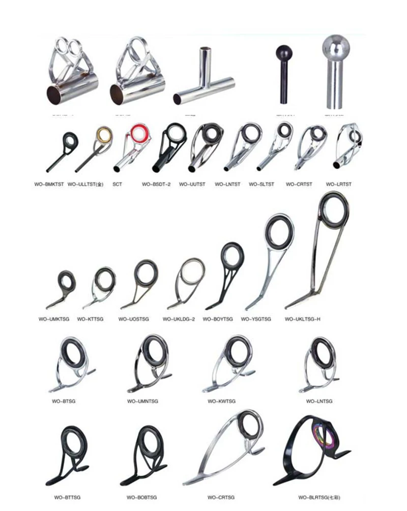 Booney multiple choices diy fishing rod building guides and tips stainless steel guides ring