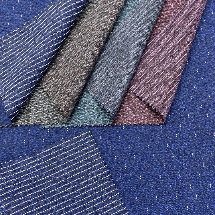 High Quality Wholesale Polyester  Rayon White dots on black modal elastane Tricot Fabric Brushed Flannel Fabric Worsted
