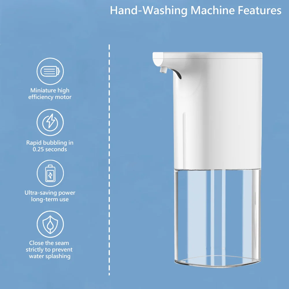 Home Desk Household Intelligent Sensor Foam Sanitizer Liquid Hand Auto Foaming Infrared Hotel Countertop Bathroom Soap Dispenser