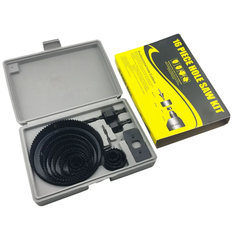 PVC Board Plastic Plate Drilling Hole Saw Cutter with Hex Key and Mandrels for Wood