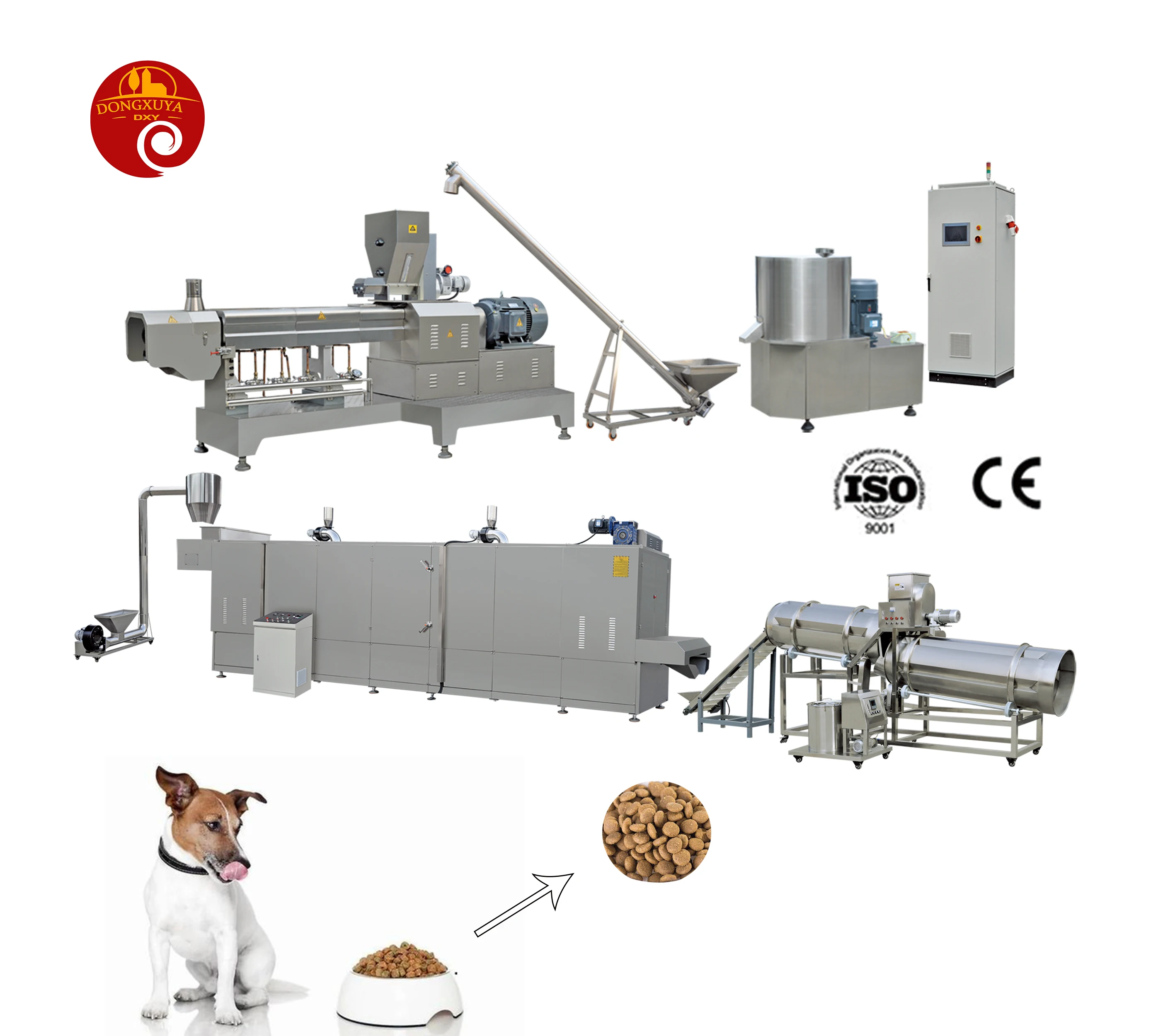 Pet Dog And Cat Food Processing Making Extruder Machine Pet Feed Production Line Maker Machine