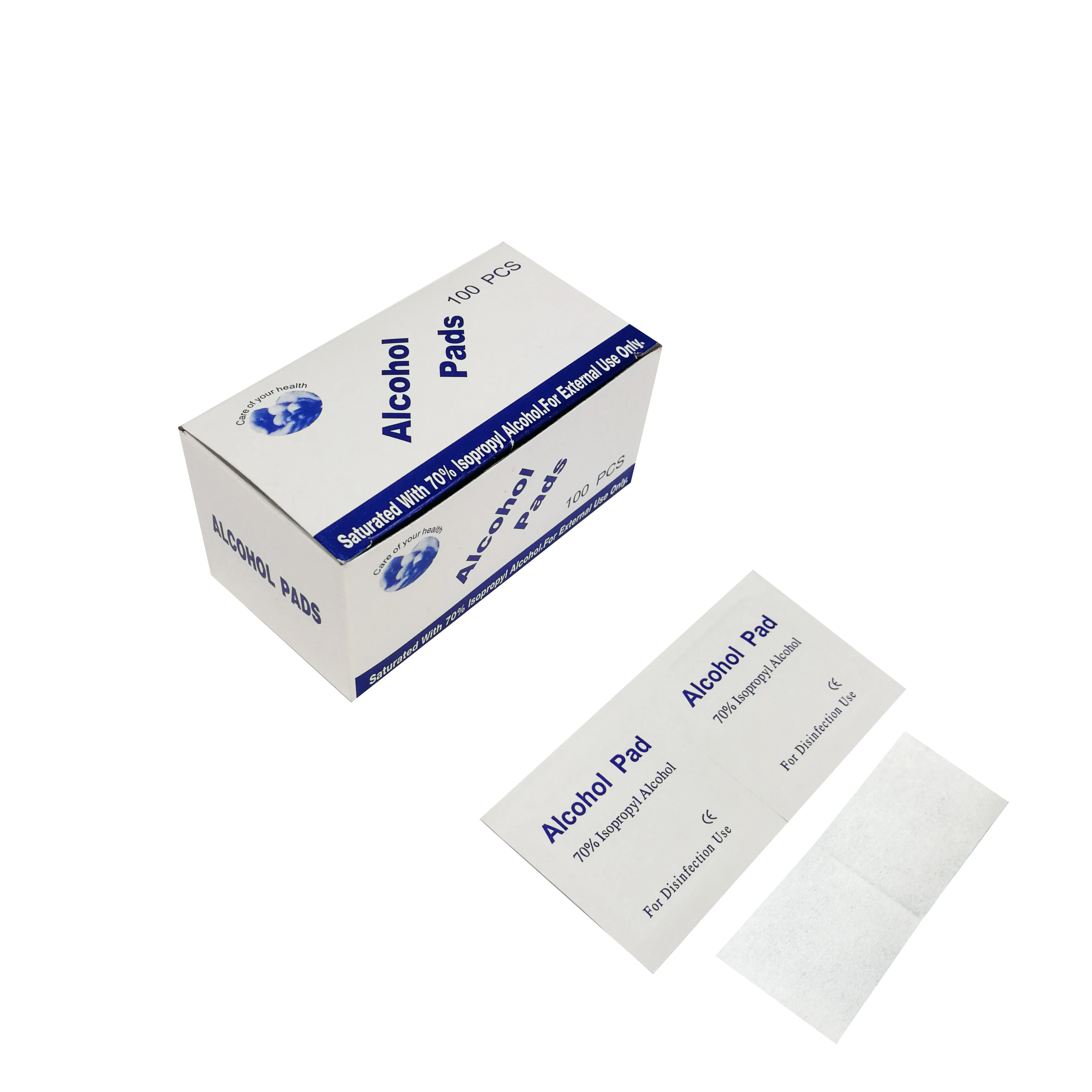 Спиртовые тампоны 60*30 мм 60*60 мм 70% изопропиловый спирт