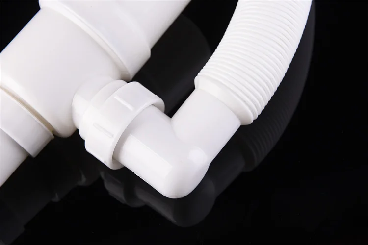 Siphon Deodorant Pvc Plastic Bathroom Washbasin Flexible Drain Pipe Sink Hose Waste Pipe