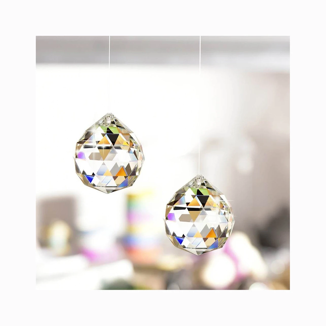 New Arrival Best Prices Prismatic Mirror Chandelier Pendant Clear Glas Crystal Ball Prism Pendant For Gift