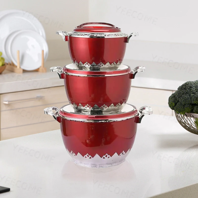 Custom Logo Ensemble Casserole Ustensiles De Cuisine 3 Piece Nice Stainless Steel Casserole Set Good Price Food Warmer Bowl