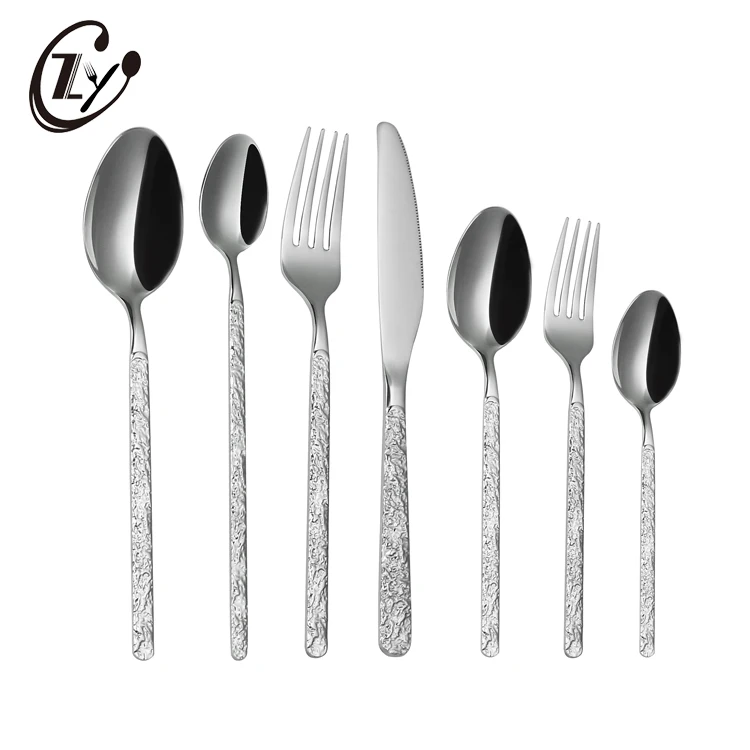 Wholesale Marble Flatware Cutlery Set Stainless Steel Spoon Fork Knife