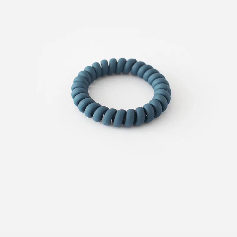 Wholesale plastic spiral hair ties elastic hair bands telephone cord hair coils wrist band bracelets for girls