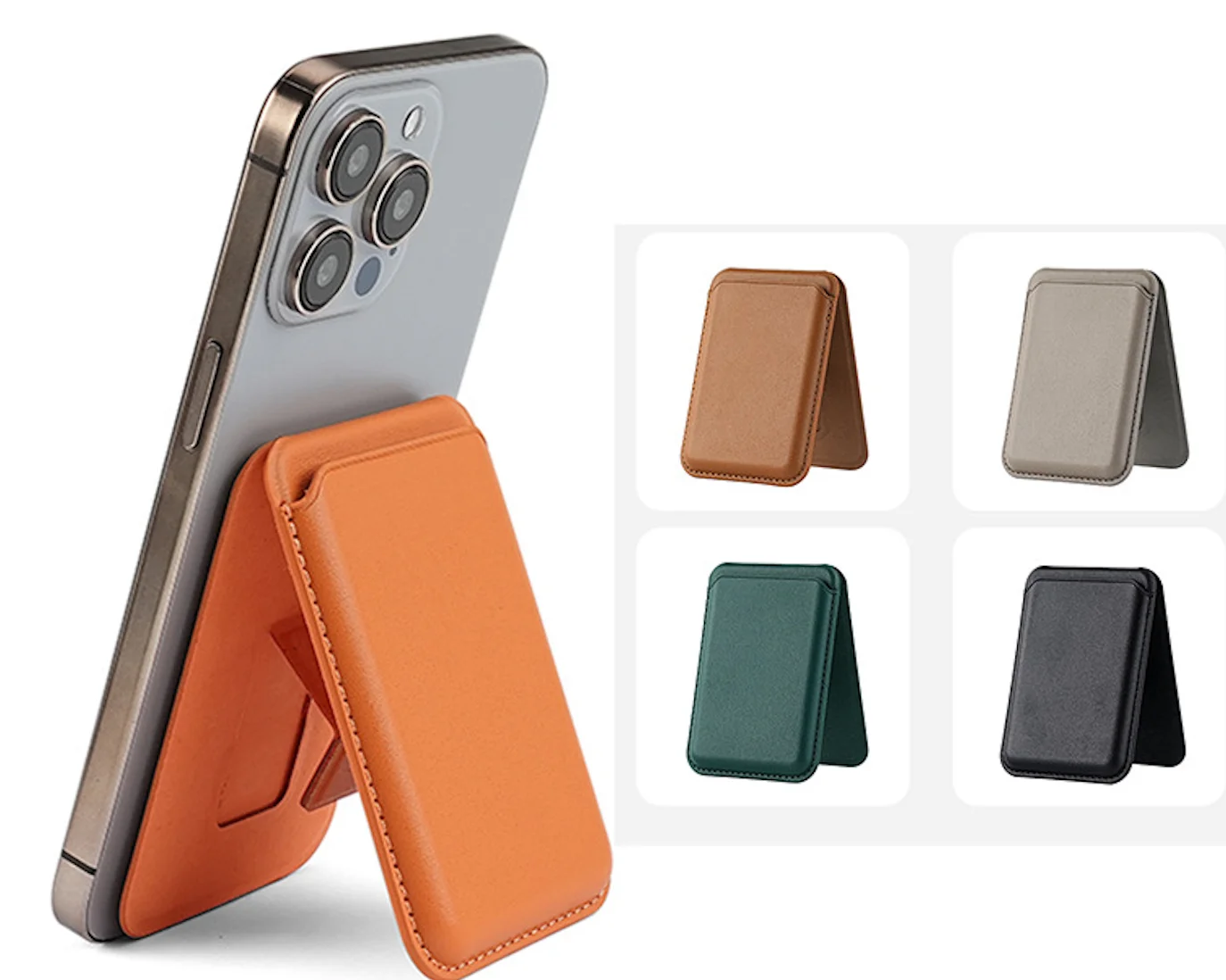 magnetic card holder aluminum credit id for bank flip wallet case phone charging label pocket magnetic sleeve CC01