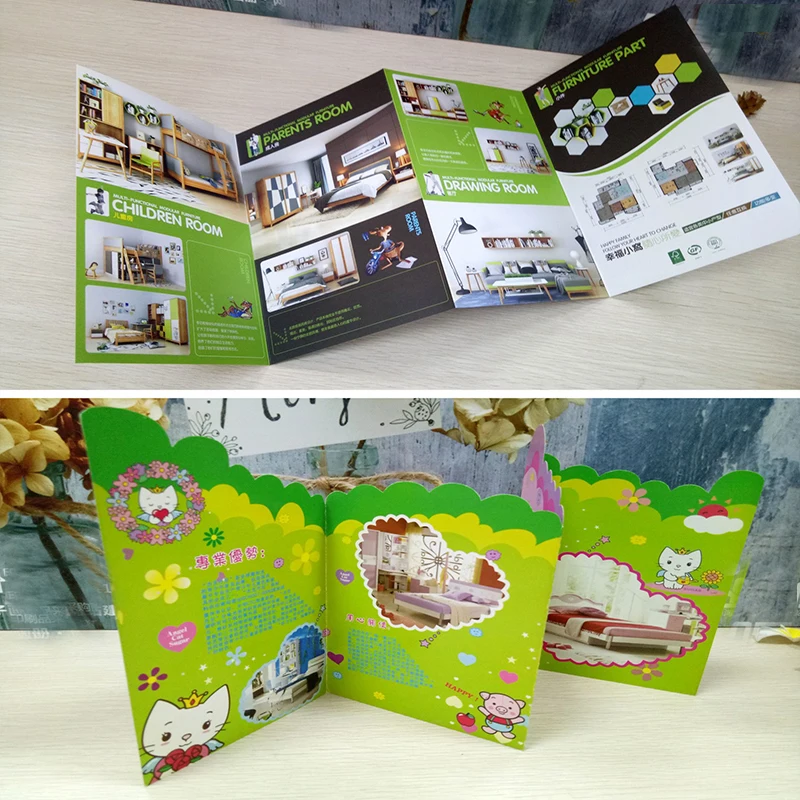 Wholesale custom printing luxury folding brochure flyer service print instruction booklet user manual