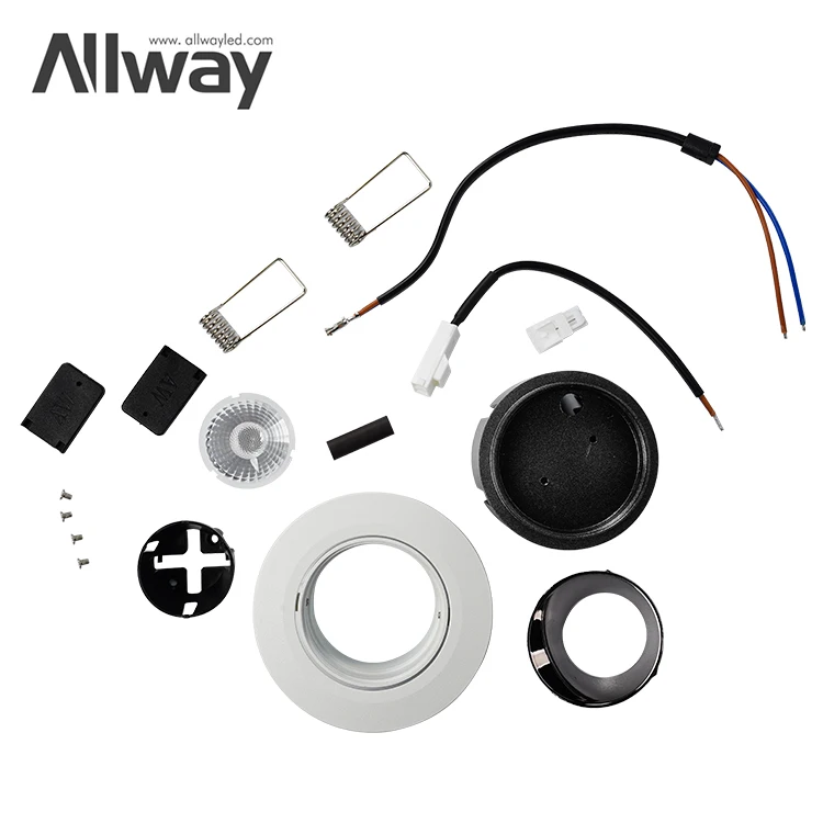 Современные модные аксессуары для точечных светильников Allway, антибликовый прожектор, крепление для корпуса, светодиодные точечные светильники, фитинги