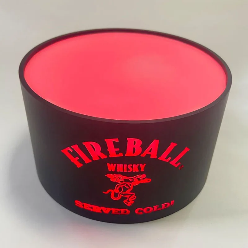 Factory Price Custom Acrylic Round LED Display Stand illuminated Wine Display Stand  Liquor Display Rack