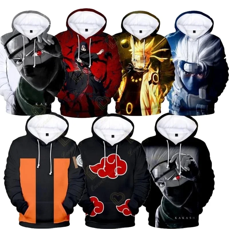 2024 Новый WL 73 Стиль на заказ Hokage Kakashi Akatsuki красное облако аниме косплей костюм мужские толстовки с капюшоном