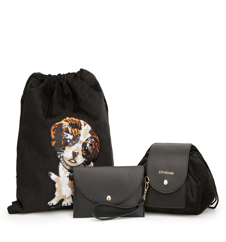 Large capacity Vintage Hand Bag Shoulder Tote Bags 4-Piece Sets Multi-Function Pouch Toiletry Bag  For Women Famous Brands