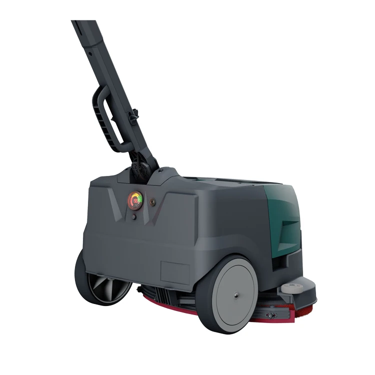 2024 New design walk-behind mini auto commercial compact home use electric floor scrubber dryer