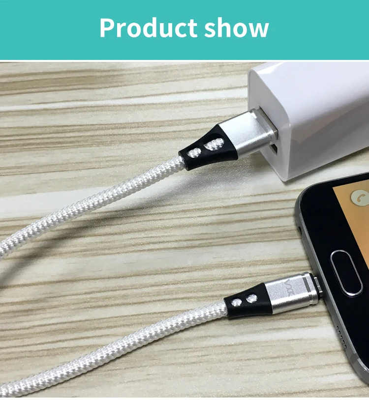 
2 in 1 Charging+Data Transfer magnetic charging Micro Usb Cable 