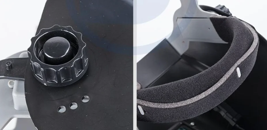 EN379 large visible screen solar automatic adjustable welder mask headband welding mask shield hood