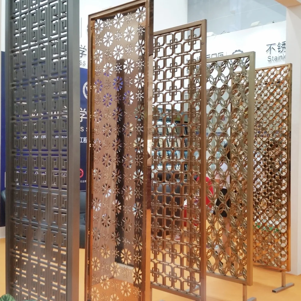 Keenhai Interior Luxury Color Stainless Steel Hairline Decorative Metal Screen For Hotel