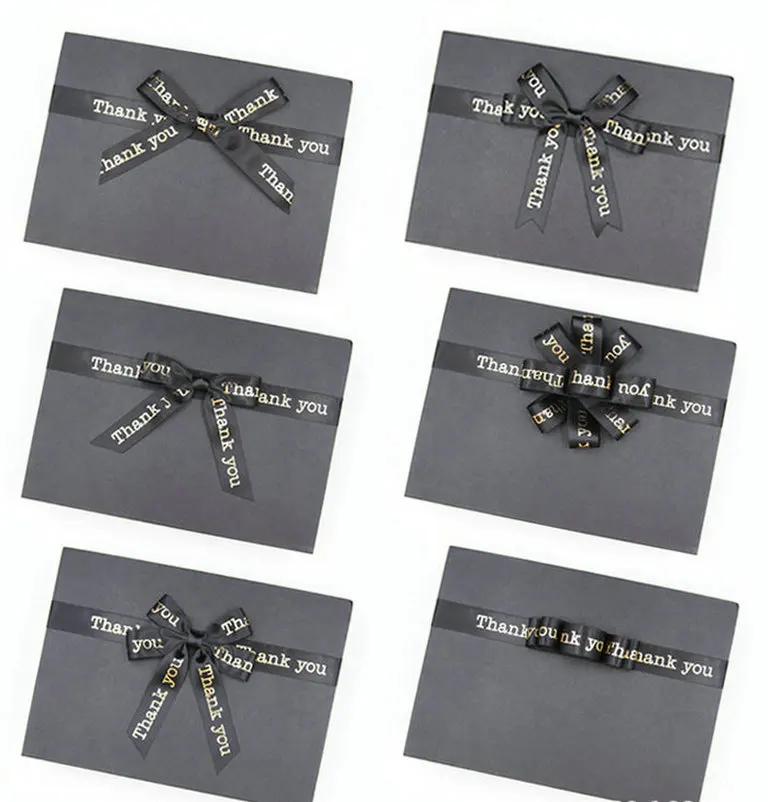 Wholesale Decoration Ribbon  Bow Custom Packing Bow Colors Satin Ribbon Gift Wrapping Bow With Company Logo Printed