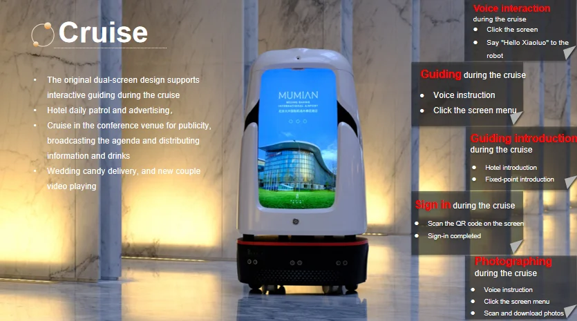 Robot Manufacturer/Company Commercial Service Delivery Robot Ladder Control System Hotel Delivery Robot/AI Robot