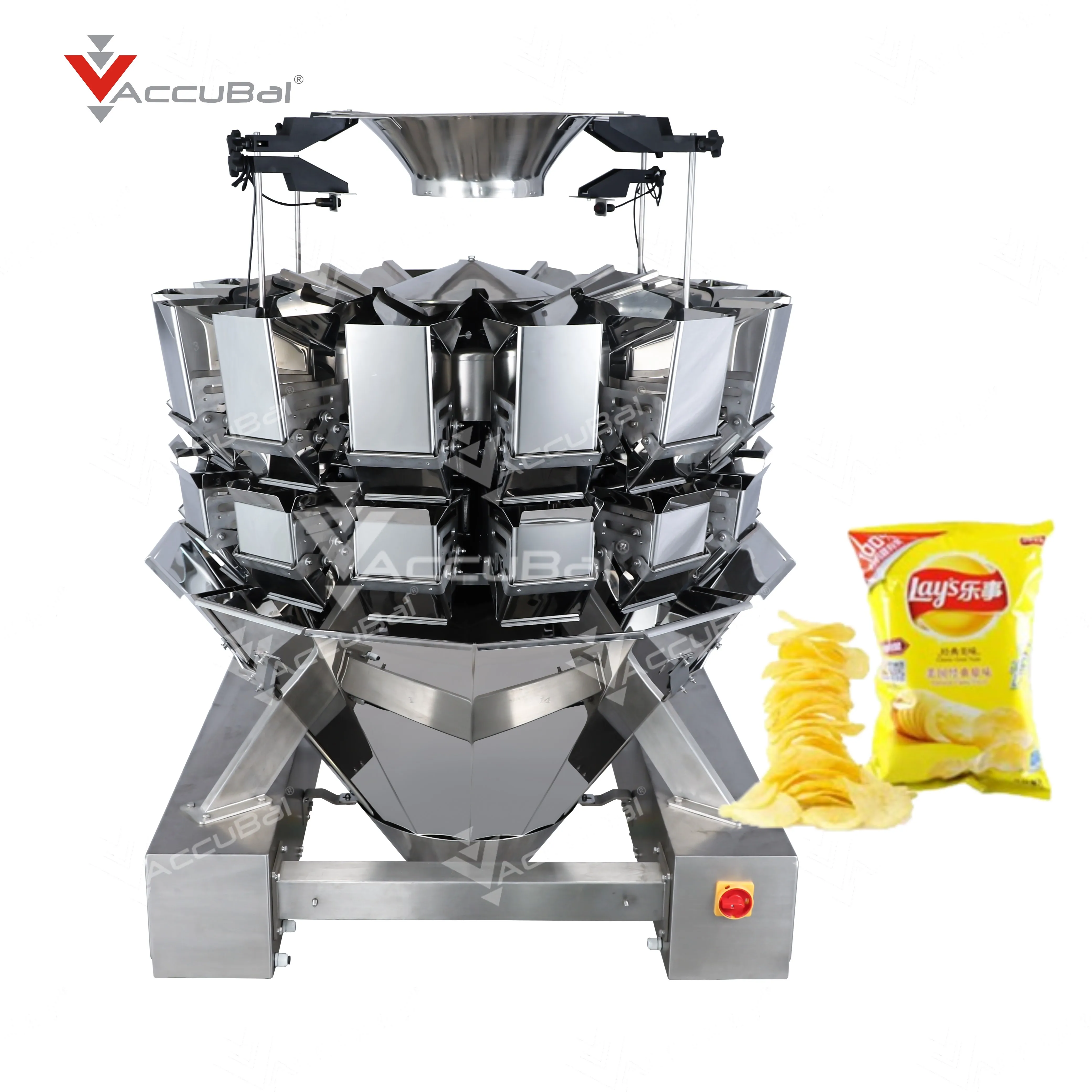 High speed and accuracy Weighing Chips Packaging Machine Packaging For Potato Chips Packing Machine Price multihead weigher