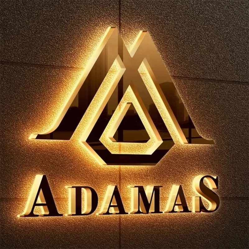 Custom Backlit LED Stainless Steel Letters Acrylic Metal Signboard Led Illuminated Signage Beauty Salon Wall Signs