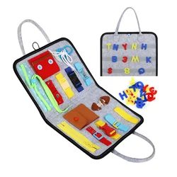 2022 new design Felt Early Educational Montessori Toys Busy Board For Baby