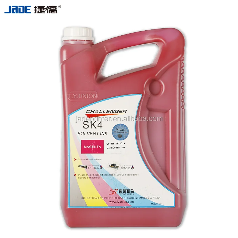 100% original challenger manufacturer sk4 solvent ink for pvc flex banner printer