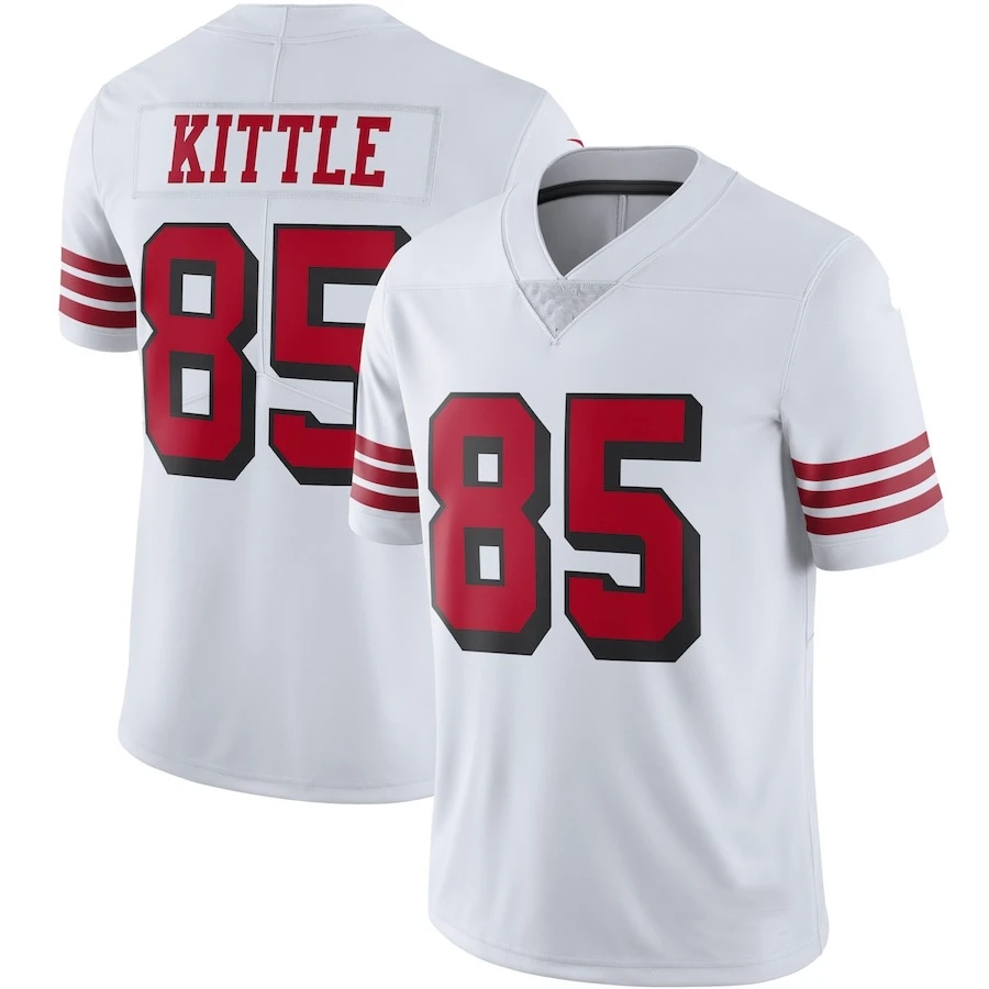
New Style Wholesale China San Francisco Stitched American Football Jerseys Custom 49er Team 80 Rice 85 Kittle 22 Breida 25 Sherm 